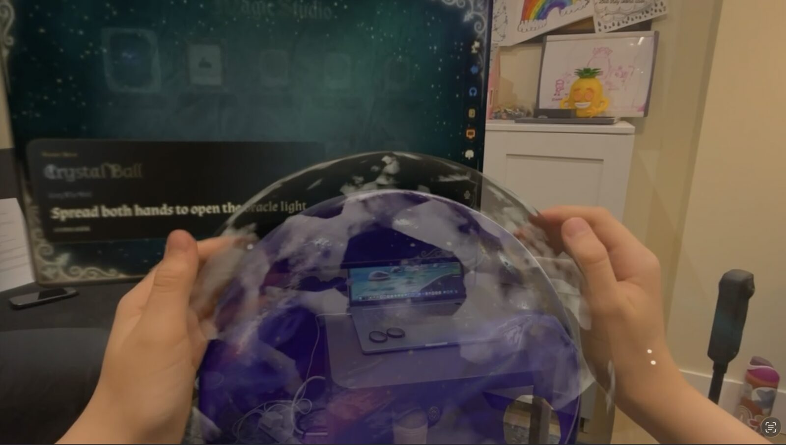 Jambot VR world with hands, sound, and playful visuals.